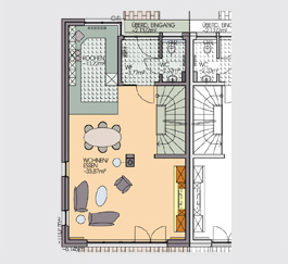 Doppelhaus Ravel luftig loftig - anspruchsvoll, bodentiefe