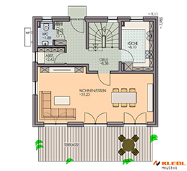 Klebl Hausbau Erdgeschoss Haustyp Bellini