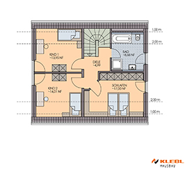 Klebl Hausbau Dachgeschoss Variante 1 Haustyp Puccini