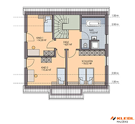 Klebl Hausbau Dachgeschoss Haustyp Strauss