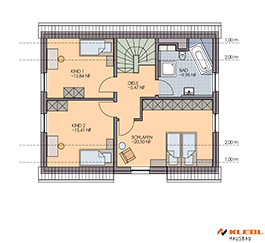 Klebl Hausbau Dachgeschoss Haustyp Verdi