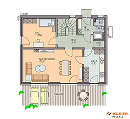 Klebl Hausbau Erdgeschoss Haustyp Verdi