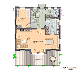 Klebl Hausbau Erdgeschoss Variante 1 Haustpy Bach