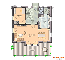 Klebl Hausbau Erdgeschoss Variante 2 Haustyp Bach
