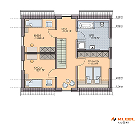 Klebl Hausbau Dachgeschoss Haustyp Rubinstein