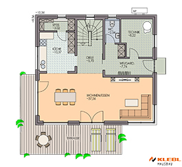 Klebl Hausbau Erdgeschoss Haustyp Debussy