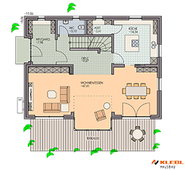 Klebl Hausbau Erdgeschoss Haustyp Beethoven