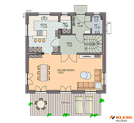 Klebl Hausbau Erdgeschoss Haustyp Toscanini