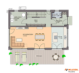 Klebl Hausbau Erdgeschoss Haustyp Gershwin EG OG