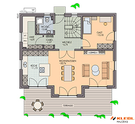 Klebl Hausbau Erdgeschoss Variante 1 Haustyp Vidal