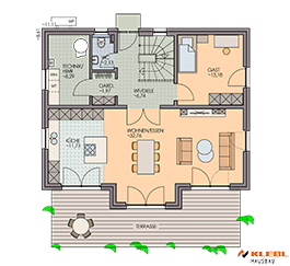 Kelbl Hausbau Erdgeschoss Variante 2 Haustyp Vidal